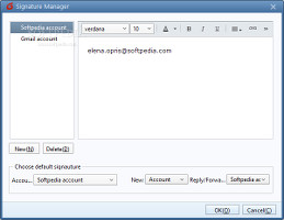 Showing the signature manager in Foxmail